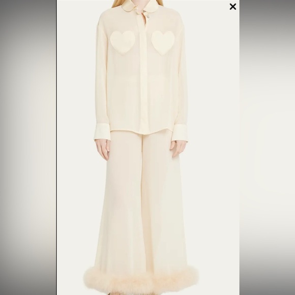 Sleeper Fluffy You Sheer Wide Leg Pants NWT - Picture 2 of 11